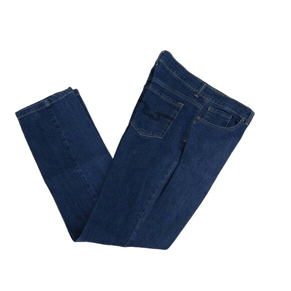 Emily B Size 16 Darker Medium Wash Straight Leg High Rise Blue Jeans - Picture 1 of 5